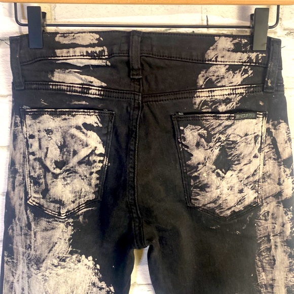 Hudson Women’s Nico Super Skinny Black Acid Wash Jeans Sz-25 - Picture 4 of 12